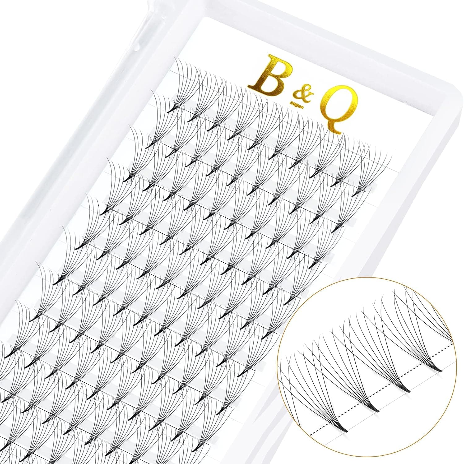Premade Fans Eyelash Extensions 7D-D-0.07-14 Premade Volume Eyelash Extensions Pointed Base Fans 0.07 Premade Volume Fans C D Curl (7D-D-0.07,14mm)