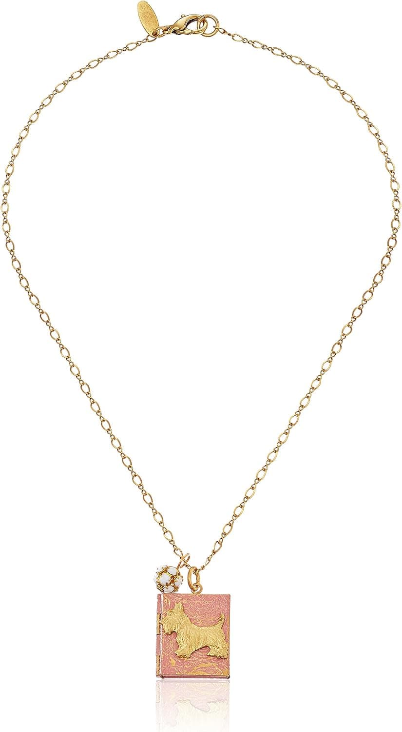 Lenora Dame "Romantic" Scottie Dog Locket Necklace, 18''