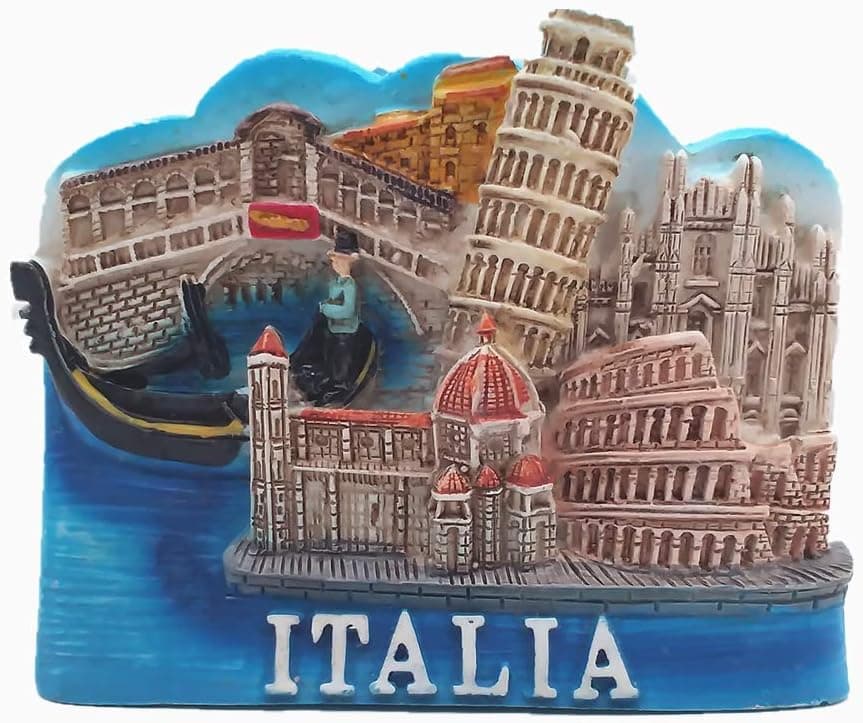 Florence Colosseum, Pisa Leaning Tower, Venice, Cathedral of Milan of Italy 3D Fridge Refrigerator Magnet Tourist Souvenir Gift Magnetic Sticker Collection