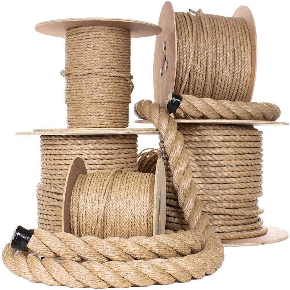 UnManila Polypropylene Rope Cordage - Tug of War Rope - All Purpose ProManila Cord for Decor, Crafts, Sporting, and Landscaping - Pre-Cut Lengths in Multiple Diameters