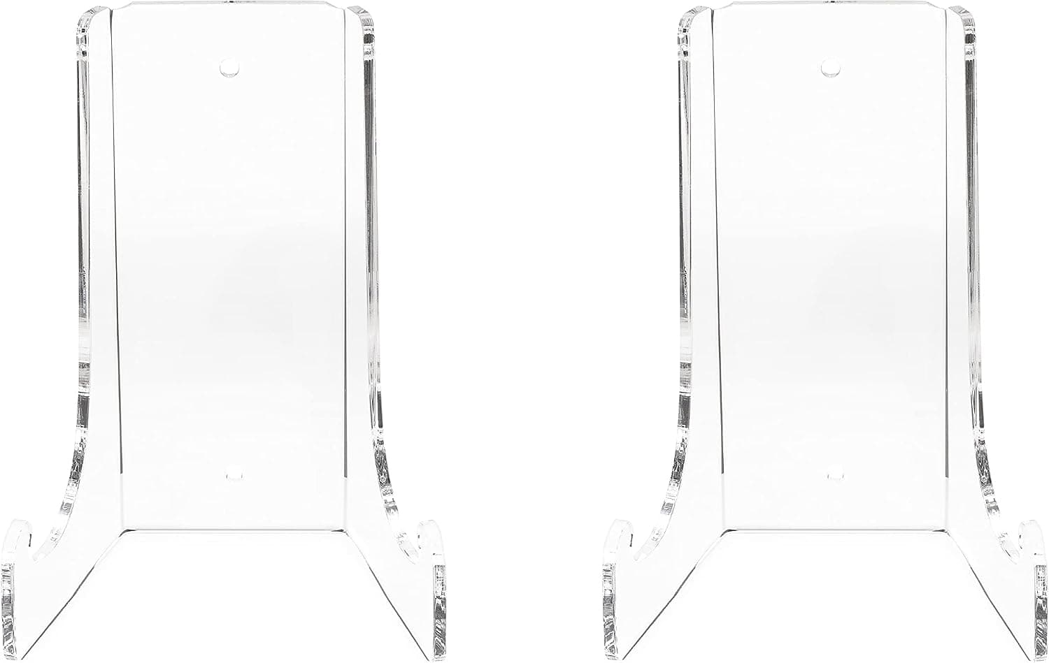 Clear Choice Set of 2 H 8.5 X W 6 X D 4.5 Double-Bend Acrylic Easel Stand |Table top or Wall Mount, Display, Flat Plates, Photos, Place Cards| Clear (H 8.5 X W 6 X D 4.5)