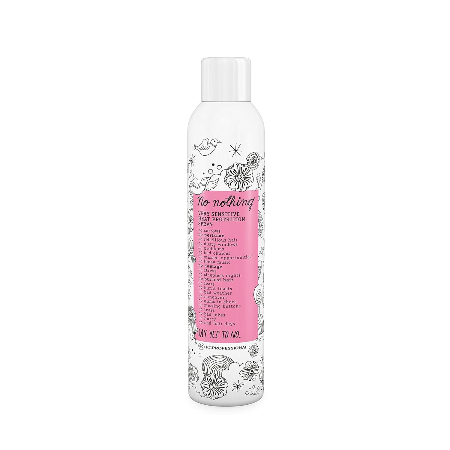No nothing Very Sensitive Heat Protectant Spray - Fragrance Free Heat Protector Spray, Unscented, 100% Vegan - 4.97 oz (Heat Protectant Spray)