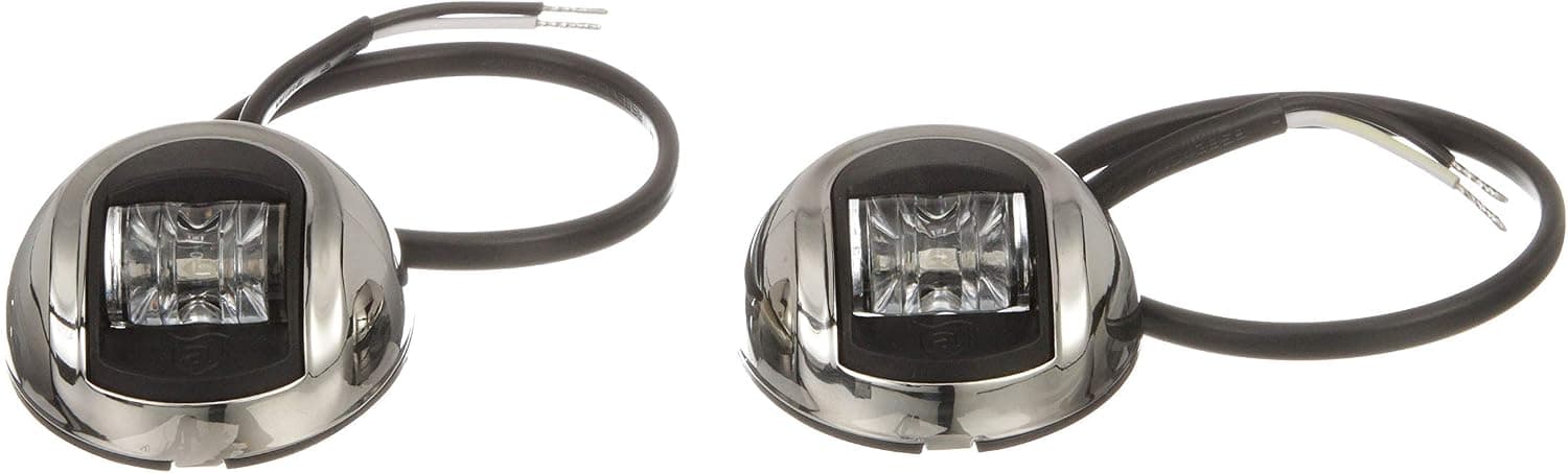 Attwood 3560-7 3500 Series LED Vertical Sidelights, 1-Nautical Mile LED Red & Green Navigation Lights, 2.4 Watts at 12 Volts