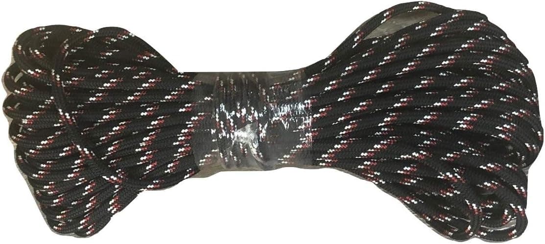 Yacht Braid Polyester Rope 3/8 inch, Black White Red