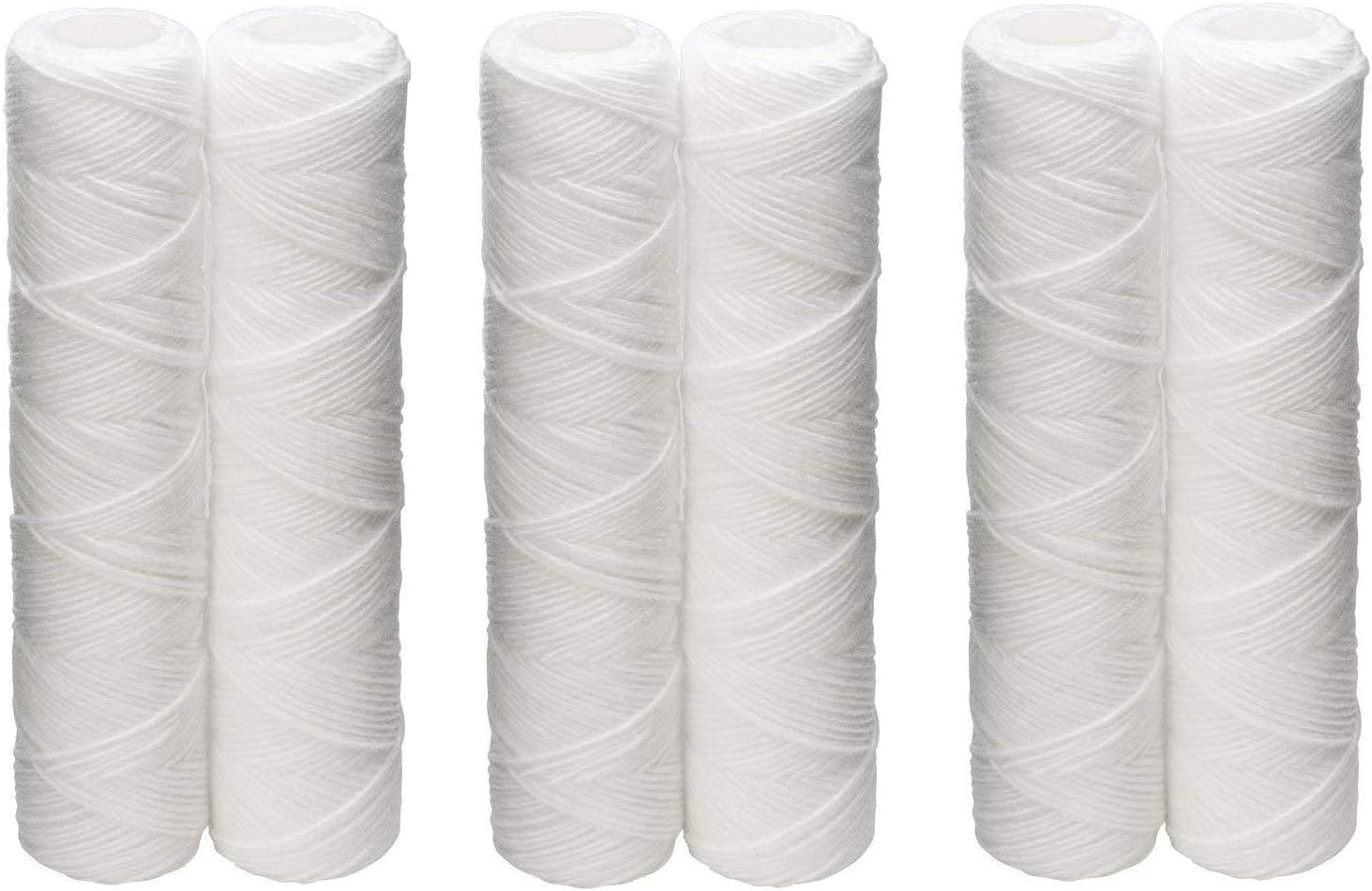 Culligan CW-F Sediment Replacement Cartridge Polypropylene Cord-Wound, 10 Micron, 12,000 Gallon Capacity, 2-Pack (3 case(2 Pack))