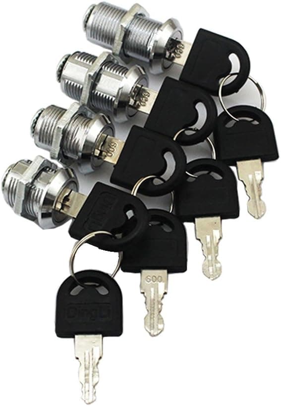 Comidox 5pcs 16/20/25/30mm Cam Lock Pinball Arcade Machine Door Cabinet Toolbox Drawer & 2Key 25mm