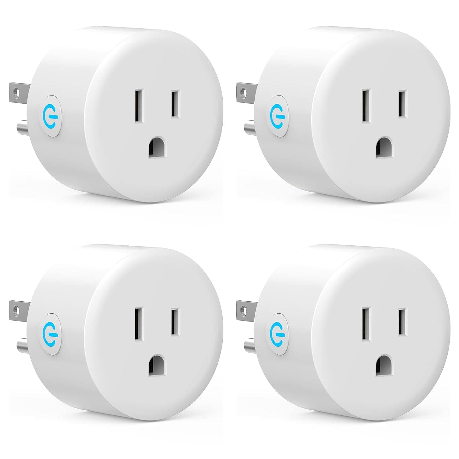 Smart Plugs That Work with Alexa, Smart Life Wi-Fi Outlet Compatible with Alexa, Google Home & Smartthings, Smart Socket with Remote Control & Timer Function, 2.4Ghz WiFi Only (Mini Plug 4 Pack)