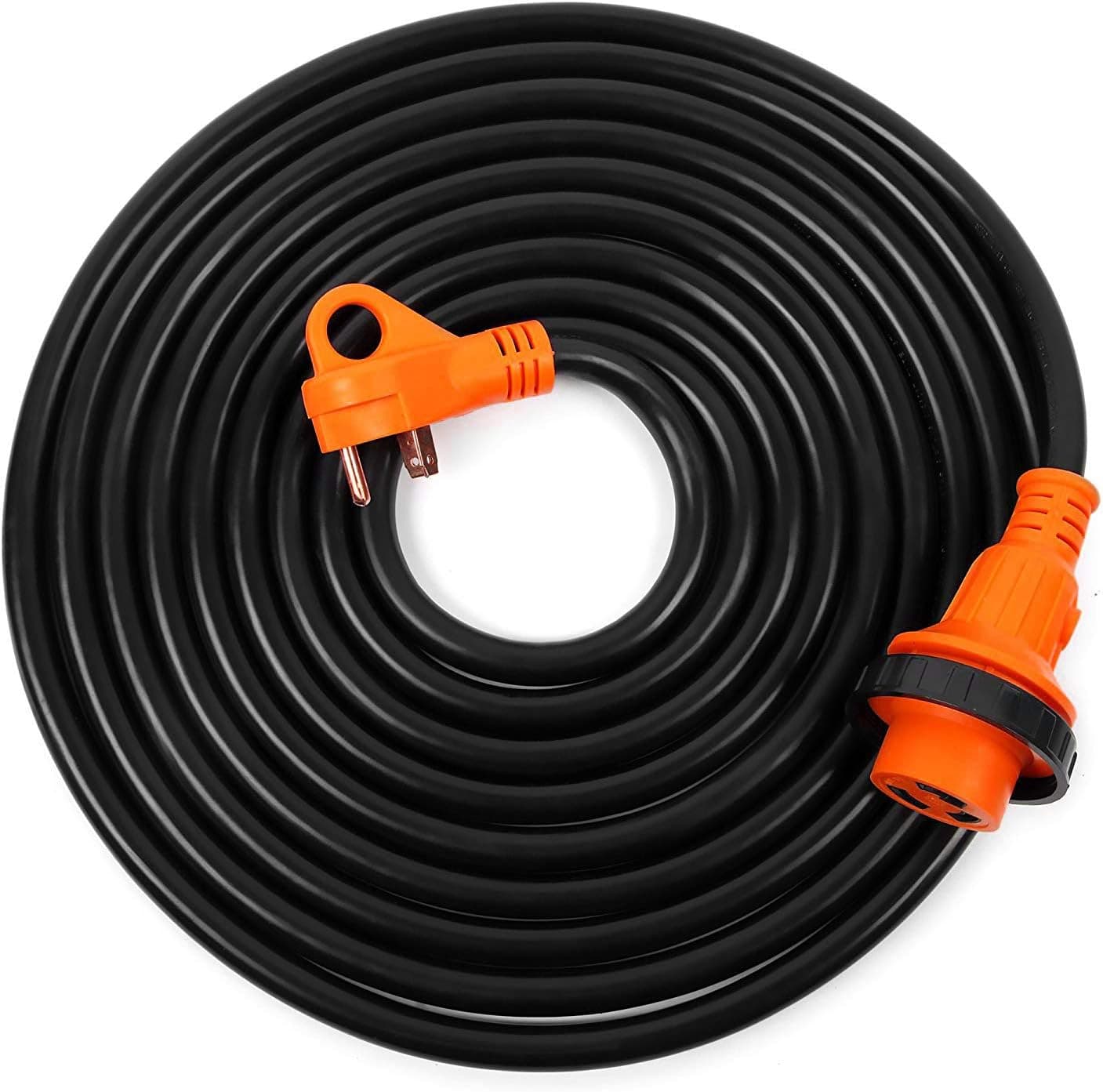25' RV/Camper/Trailer / 5th Wheel Extension Cord w/Twist Lock (30 Amp) (25') with Finger Grip (30A,3 Wire with Twist Lock)