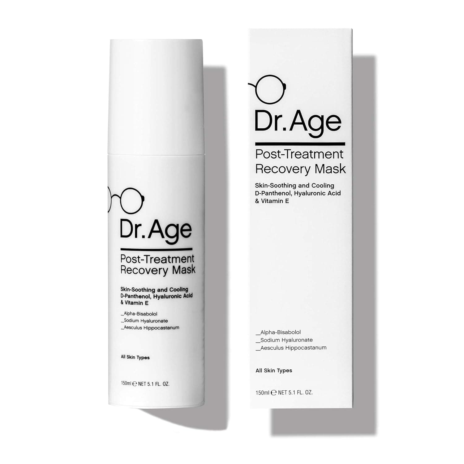 DR AGE Post Treatment Face Mask - Calming & Cooling Facial Mask With Hyaluronic Acid & Vitamin E - Soothing Mask For Irritation, Tired, Dehydrated Skin - 5.3 fl.oz