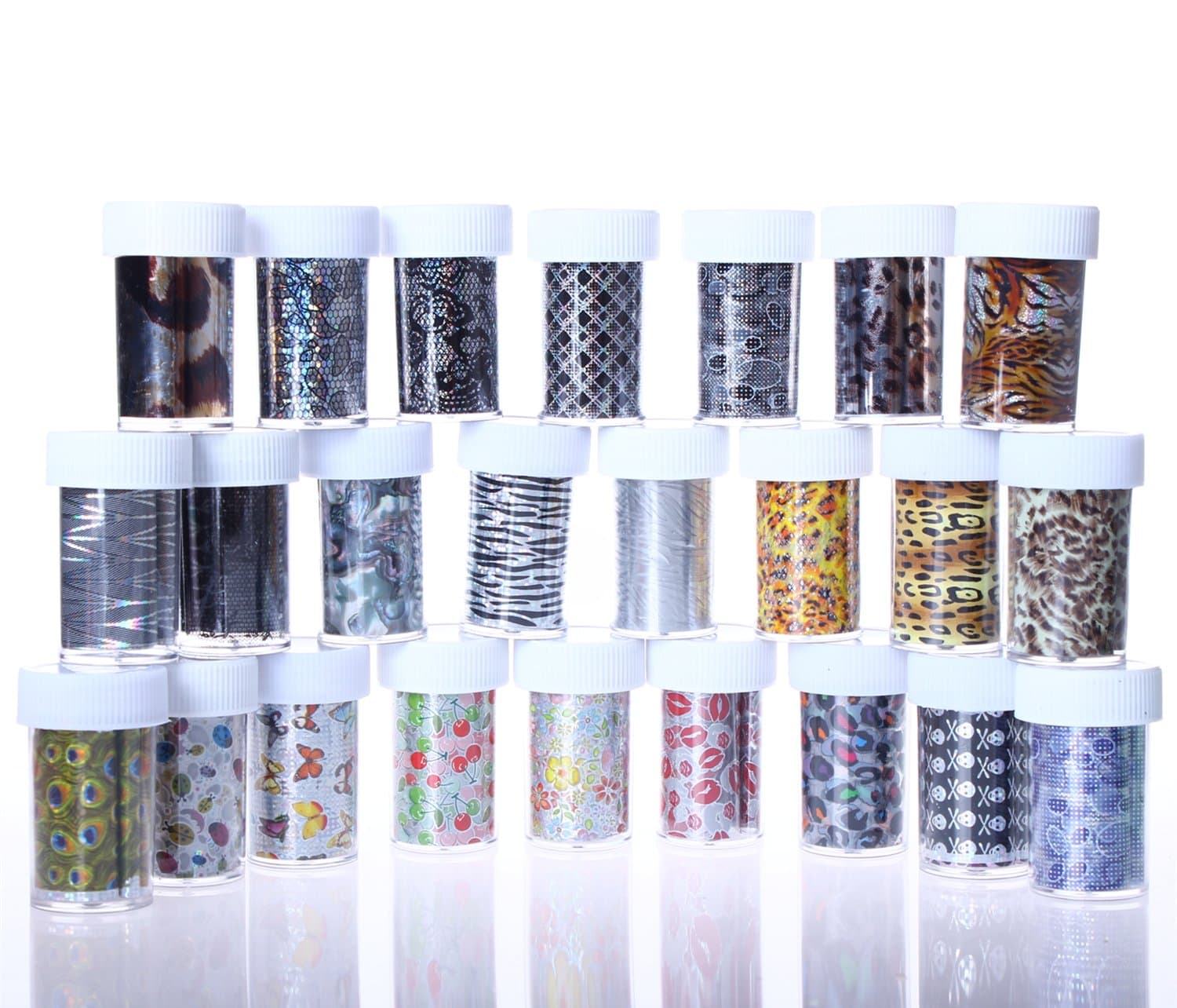 Ladies Beauty Box New 2013 Designs Good Quality Random 17 Different Designs Fashion Type Nail Art Foil Transfer Roll without Adhesive