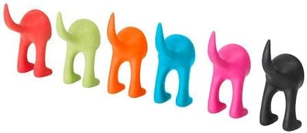 Ikea Rubber Hook, Set of 6, Assorted Colors