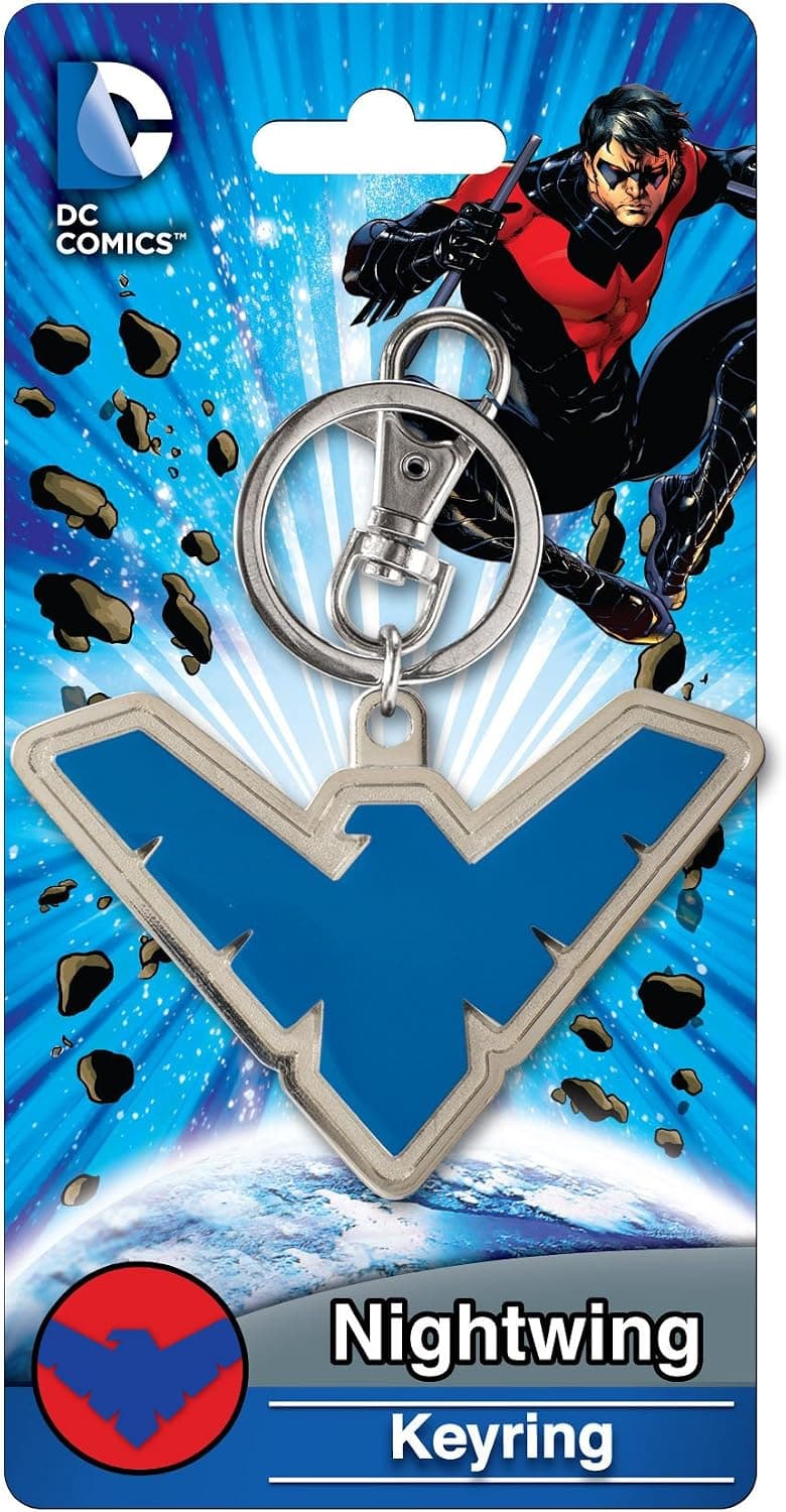 Marvel Nightwing Emblem Colored Pewter Key Ring Action Figure