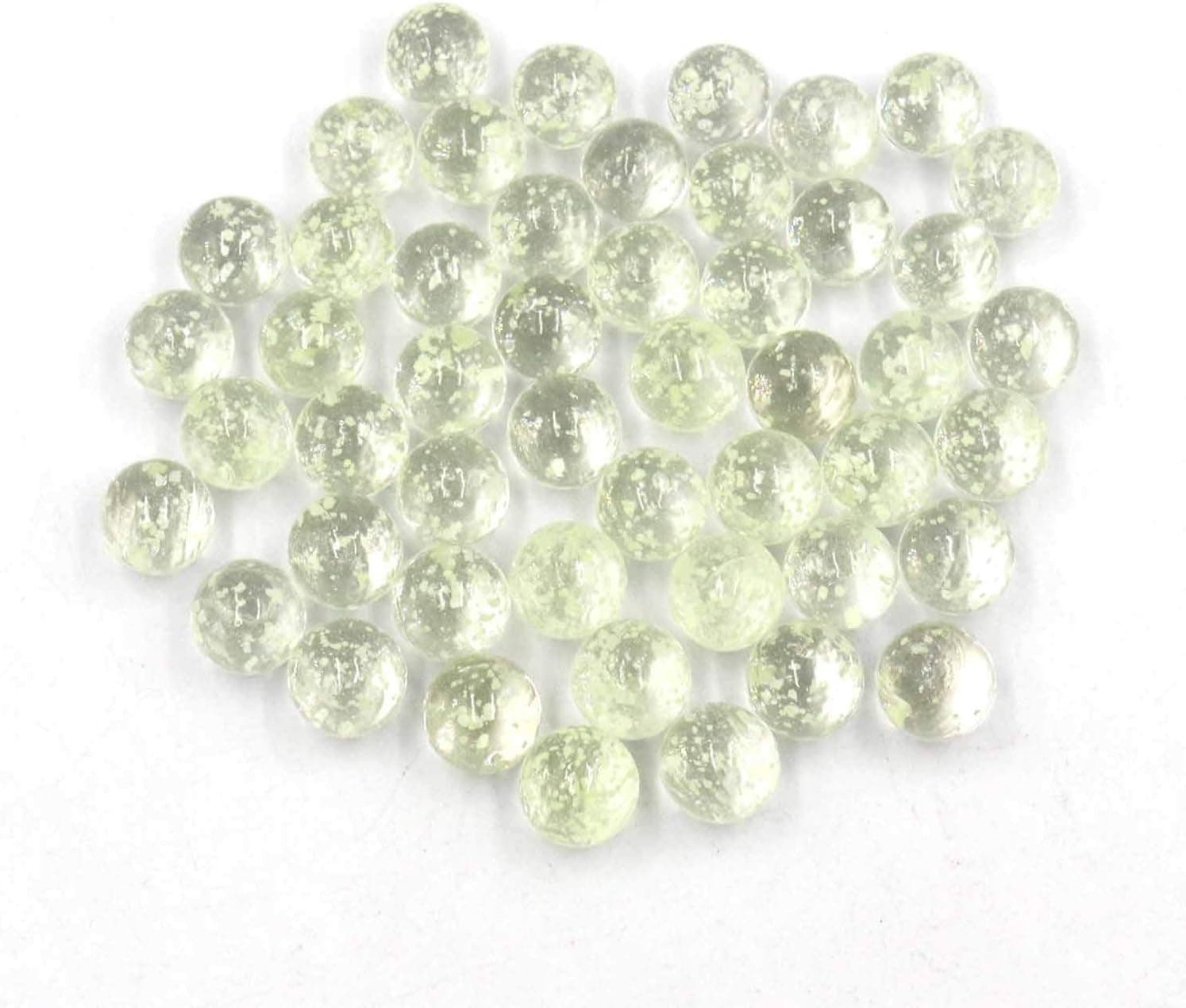 50 Glow in the Dark Marbles - 5/8” inch Glass Glow-in-the-Dark Marbles for Marble Runs for Kids, Home Décor, Toy Marbles for Kids, Fish Tank Aquarium, Vase Filler, Classic Children’s Game, Party Décor