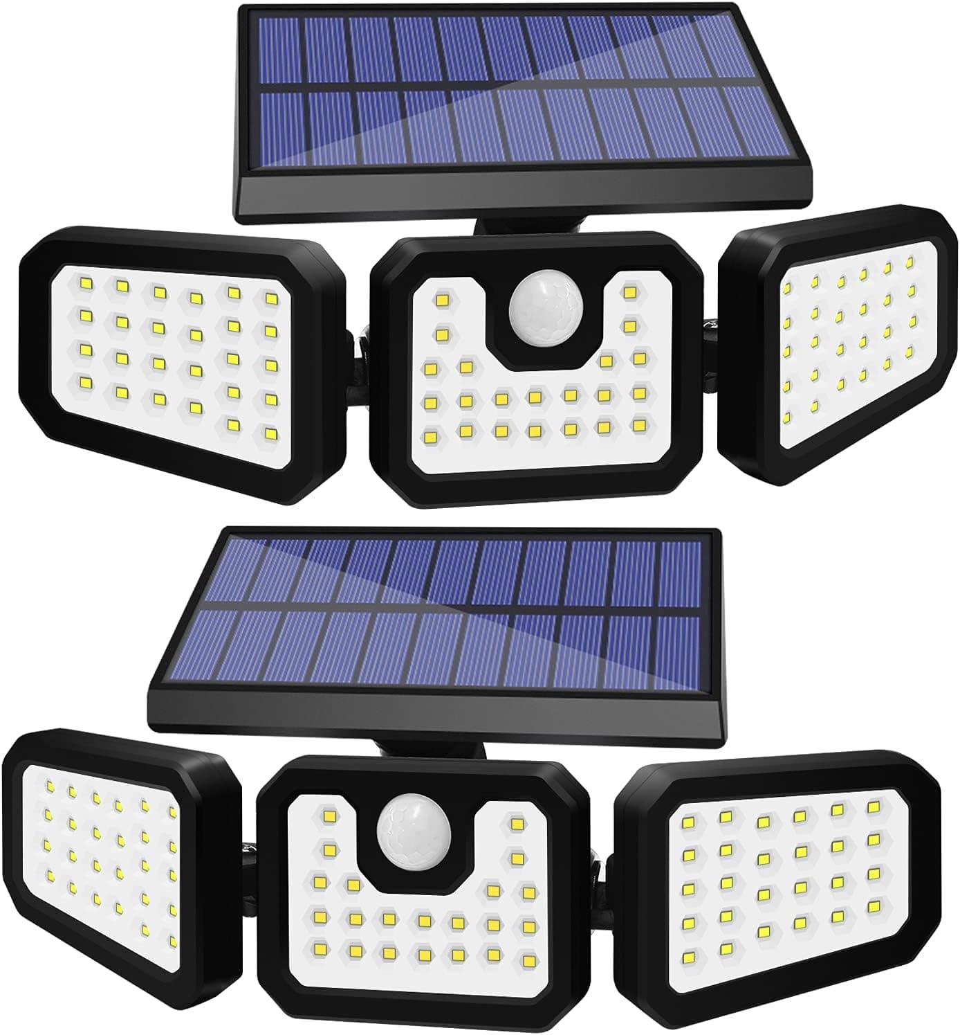 Solar Outdoor Lights, 2 Pack Solar Motion Lights Outdoor, 2500LM Solar Security Lights, 6500K Motion Sensor Outdoor Lights, IP65 Waterproof Flood Lights Outdoor