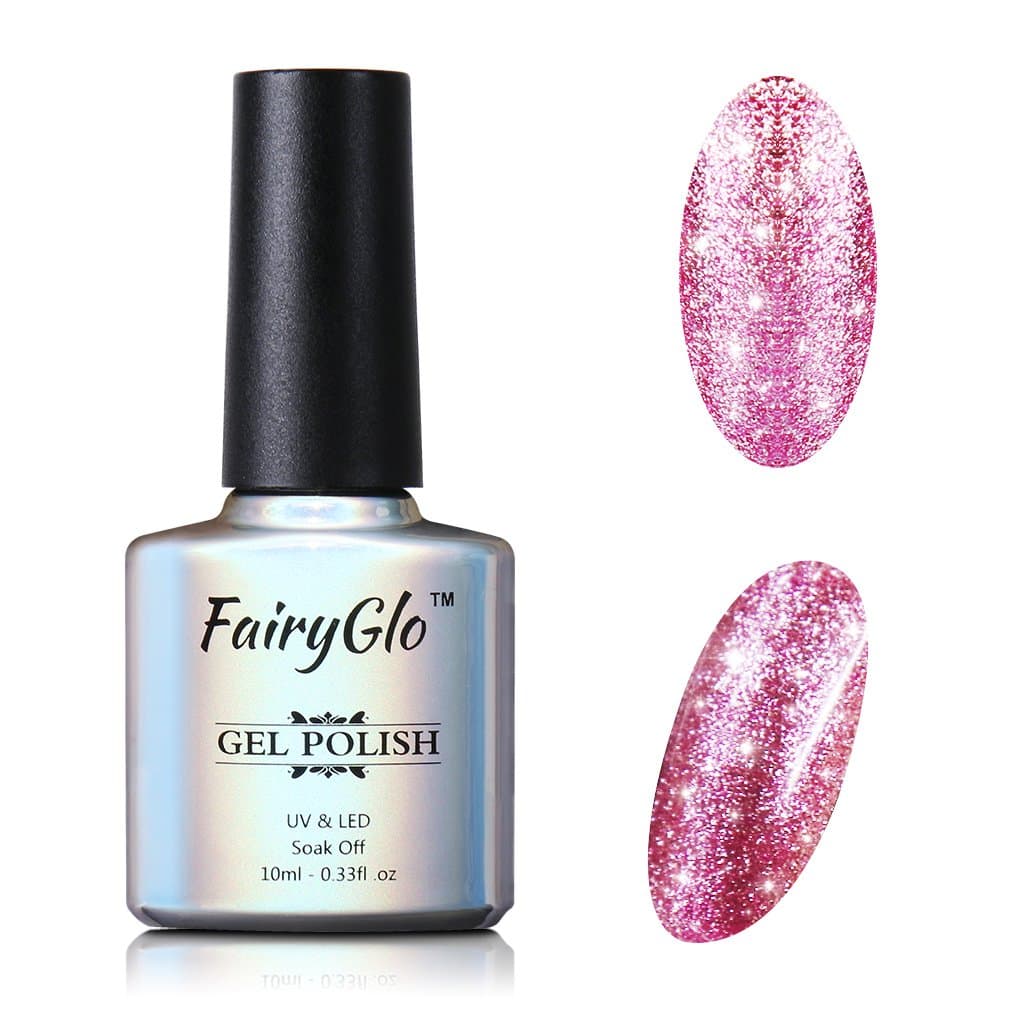 FairyGlo Platinum Gel Nail Polish UV LED Soak Off Shimmer Color Manicure Pedicure Varnish Lacquer Pro Nail Art Set DIY Latest Style 10ml 58014
