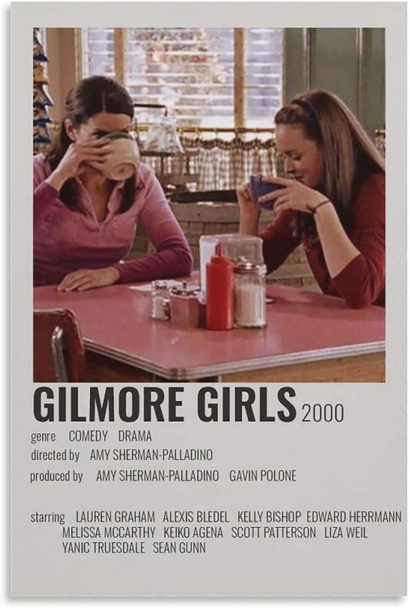 CIGIO Gilmore Girls 90s Tv Show Vintage Poster HD Canvas Prints Wall Art Room Aesthetics Decor 12x18inch(30x45cm)