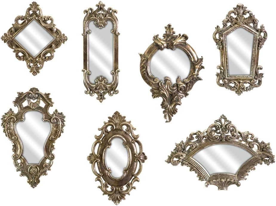 Imax 52977-7 Loletta Victorian Inspired Mirrors-Set of 7, Silver