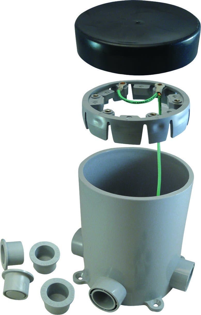 Cantex 5133760 Floor Box Base, PVC, Round, 90.0 Cu. in.