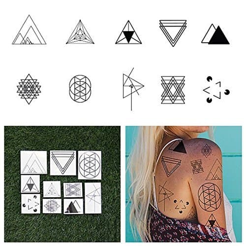 Tattify Triangle Shape Temporary Tattoos - I'd Like to See You Tri (Set of 20) by Tattify