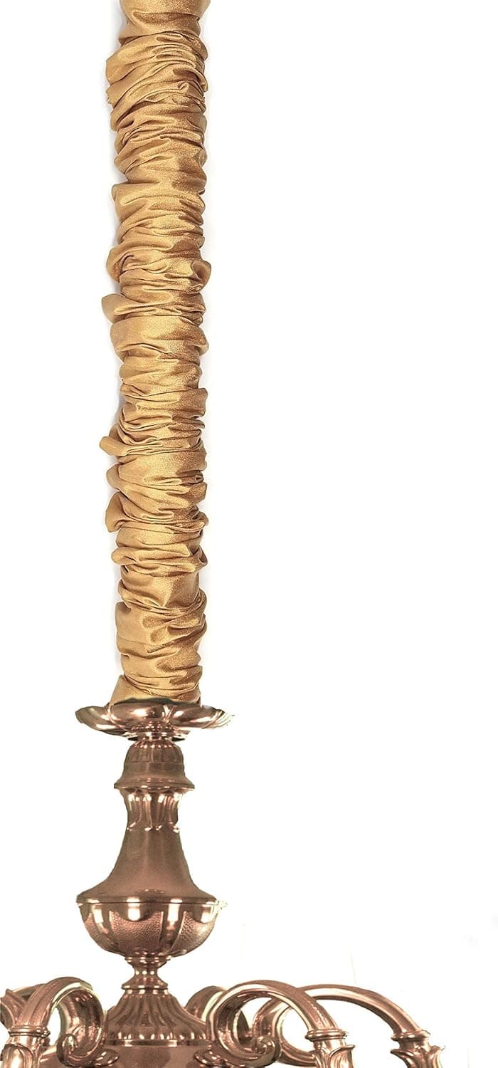 Golden CoverEase Chandelier Chain Cover 4ft Long Gold