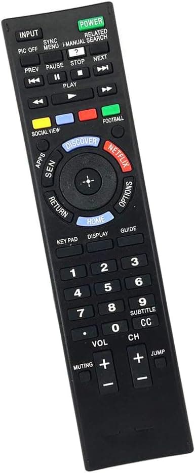 Replaced Remote Control Compatible for Sony KDL-55W700B KDL48W600B KDL-40W600B XBR55X800B KDL-50W700B KDL40W590B KDL60W630B KDL-60W630B/2 KDL-60W630B/Z XBR-65X800B KDL48W590B Smart LED HD TV