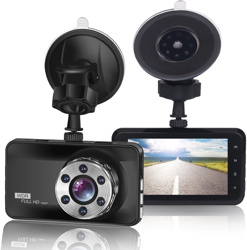 ORSKEY Dash Cam 1080P FHD Car Camera Video Recorder 170 Wide Angle WDR Camera with 3.0" LCD Display Night Vision Motion Detection and G-Sensor