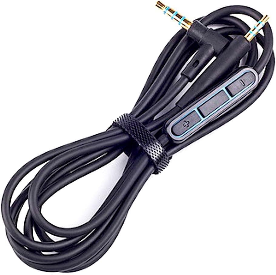 Replacement Cord Cable for Bose QuietComfort 25 QC25 Mic/Volume [Lifreak] (Black)