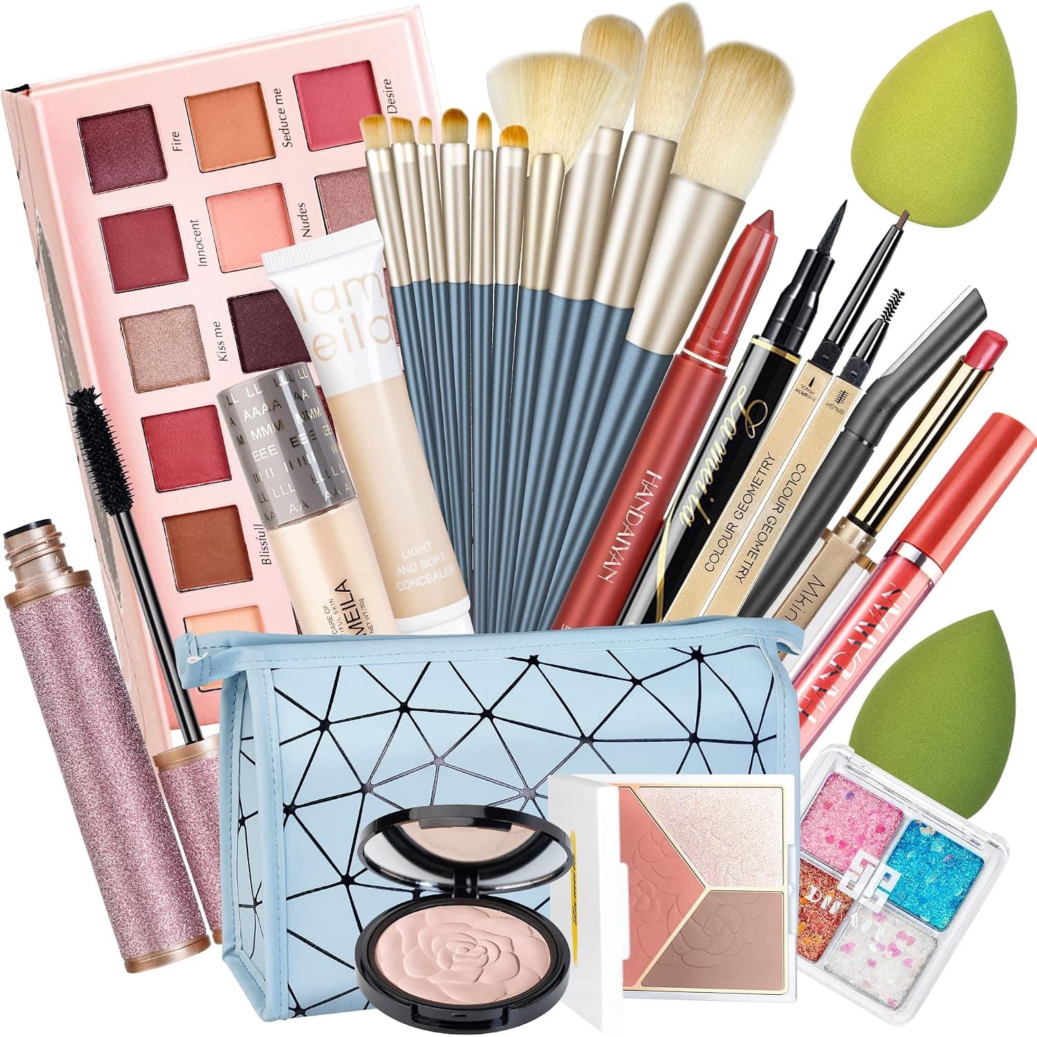 Makeup Kit for Women Full Kit, XYIHHE Makeup Kits for Women Girls or Teens,Includes 18Colors Eyeshadow Palette, Lipstick Set Foundation Face Primer Makeup Brush Mascara, Gift Set for Women