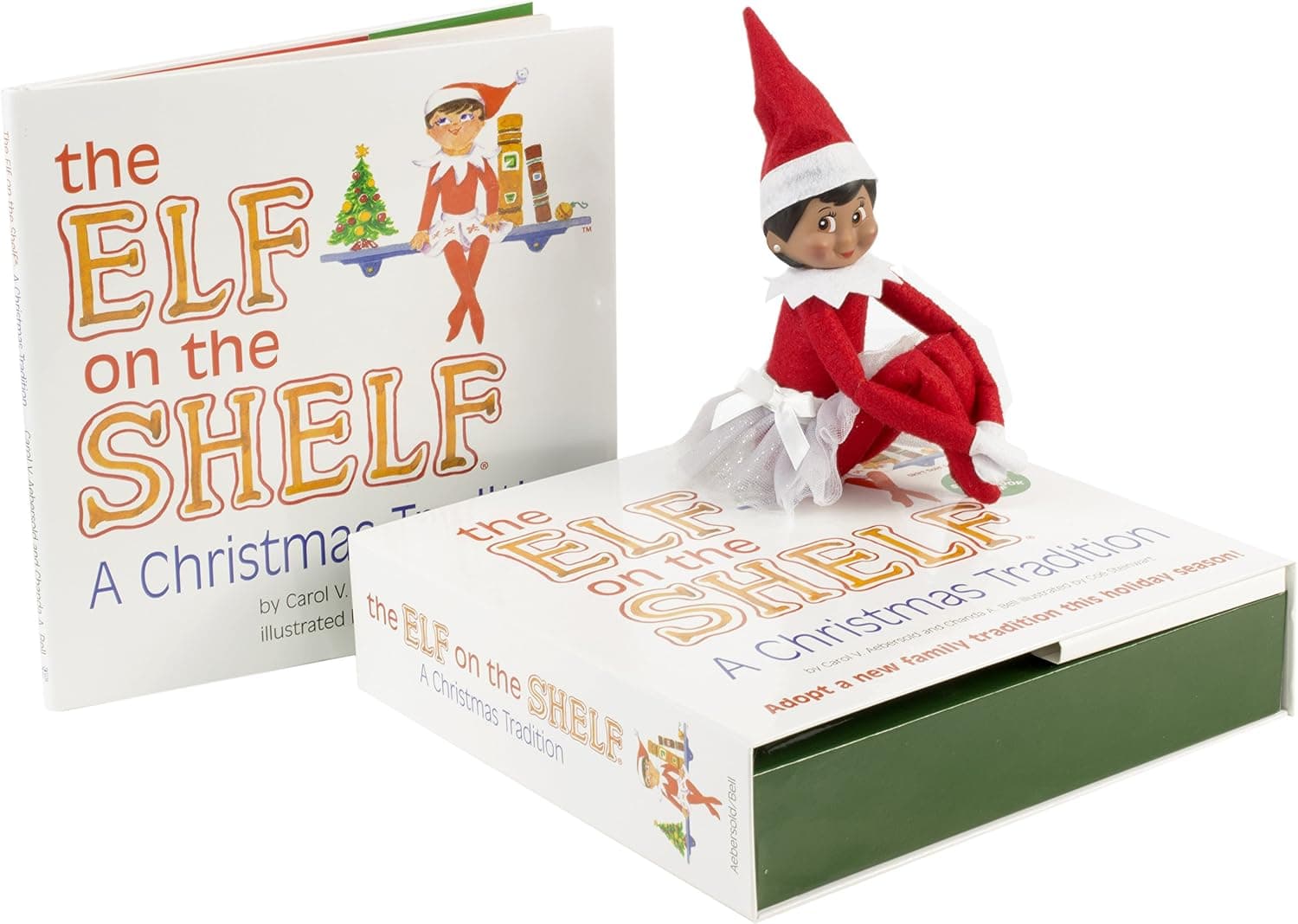 The Elf on the Shelf: A Christmas Tradition Brown Eyed North Pole Elf Girl with Winter Sparkle Tutu Skirt