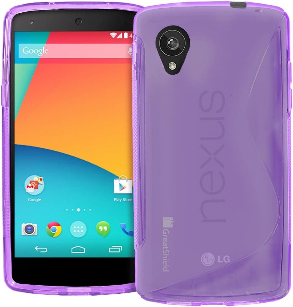 GreatShield GUARDIAN S Series Slim-Fit TPU Case Cover for Google Nexus 5 (Purple)