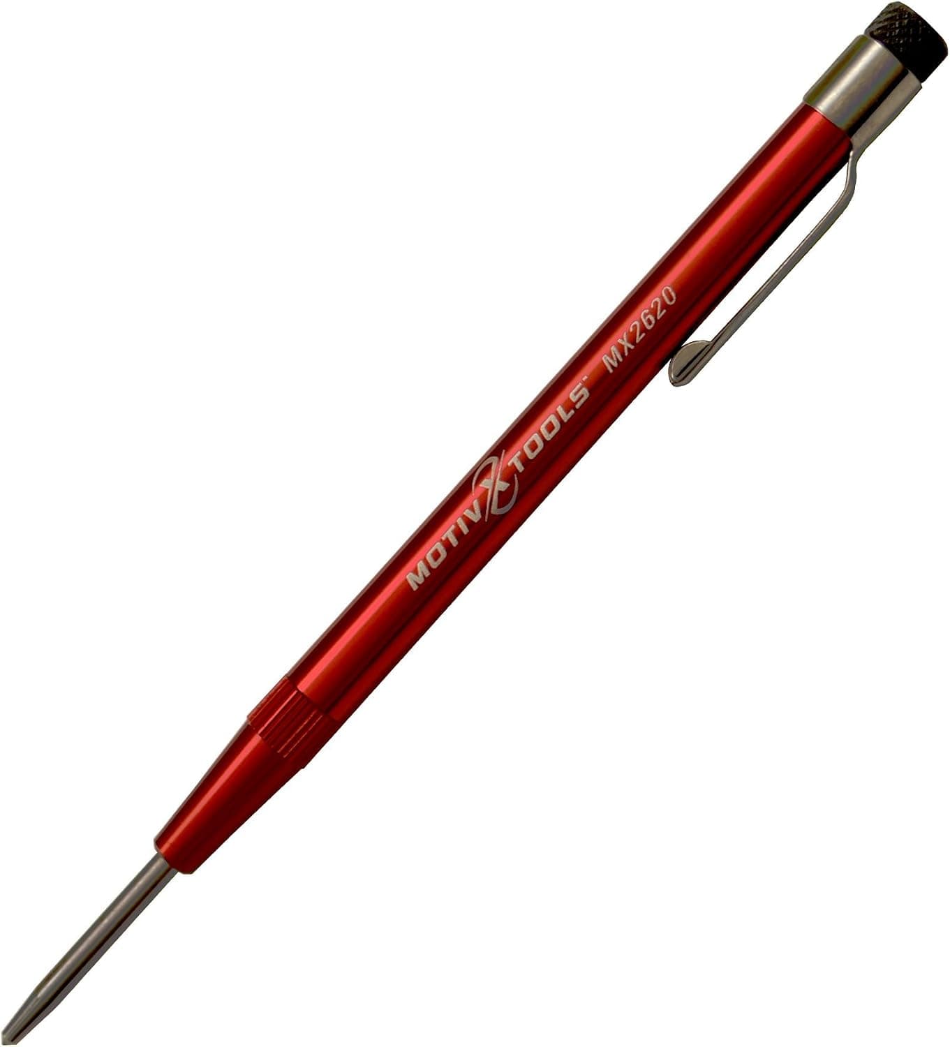 Motivx Tools MX2620 Adjustable Pocket Size Automatic Center Punch with Anodized Aluminum Body and Hardened Steel Tip