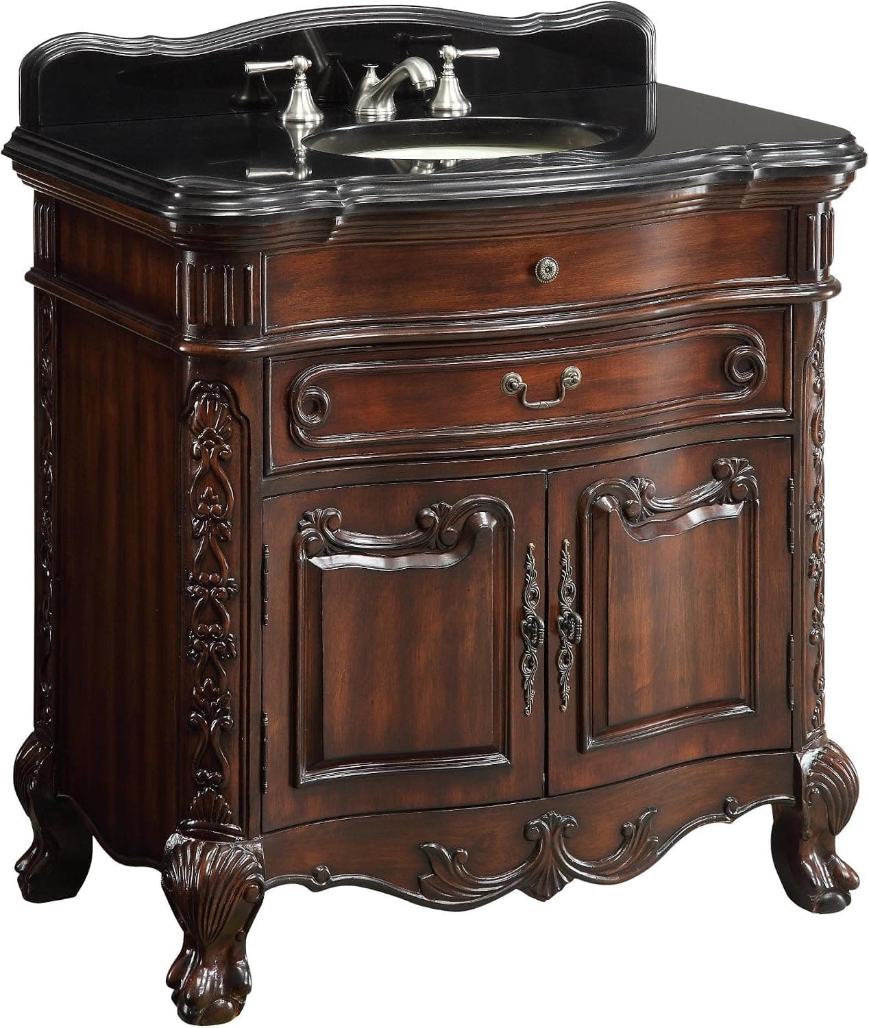 Benton Collection 36 Spectacular All Wood Construction Madison Bathroom Sink Vanity Model S01GT36