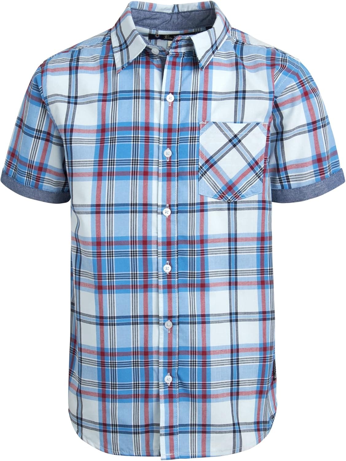 Ben Sherman Boys' Shirt - Casual Short Sleeve Button Down Collared Shirt (Size: 8-18)