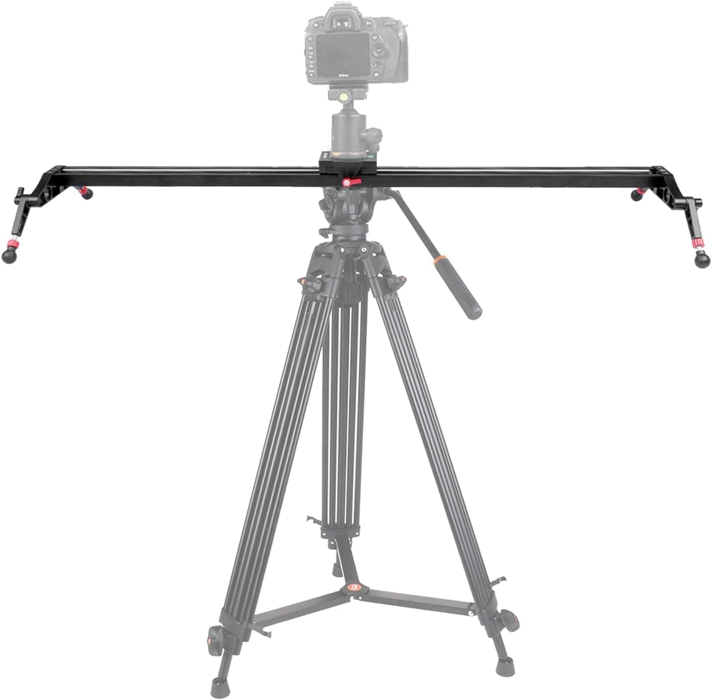 Kamisafe 32"/80cm DSLR Camera Track Dolly Slider Aluminum Video Stabilization Rail System with 11lbs/5kg Load Capacity for Canon Nikon Sony SLR Camcorder Video Movie Filming Making Photography