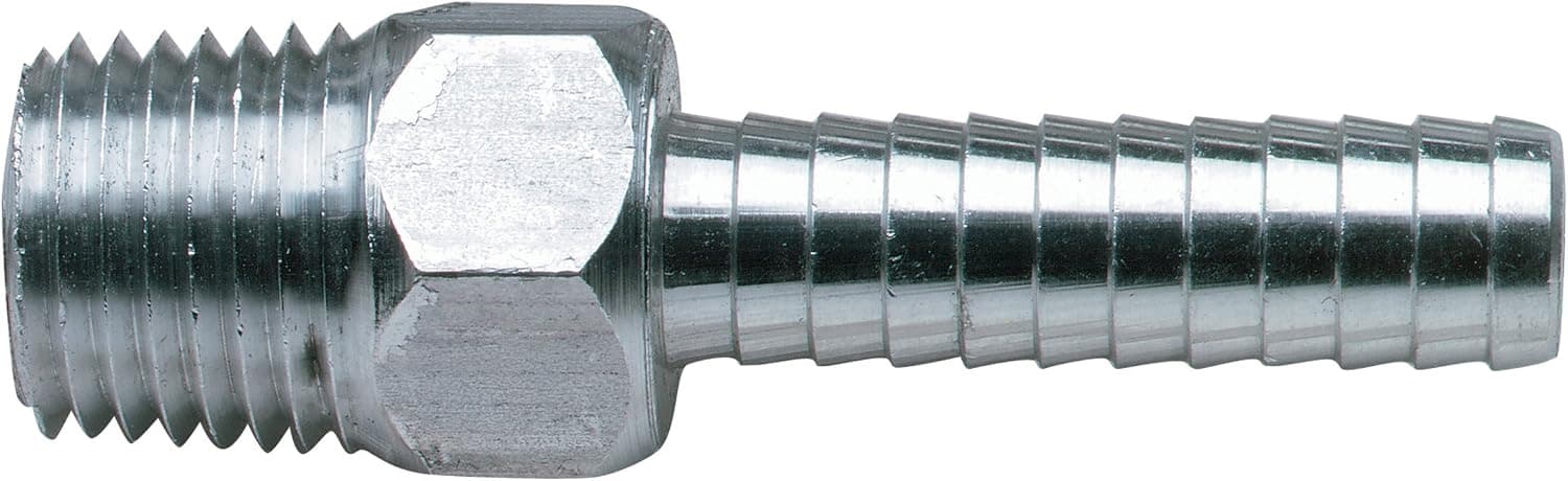 Moeller Marine Aluminum Fuel Line Hose Barb (1/4" NPT x 1/4")
