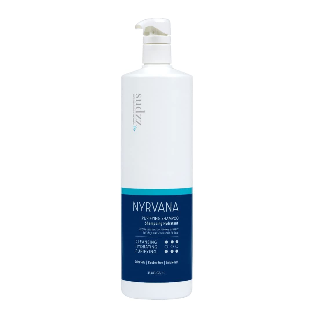 SUDZZfx Nyrvana Purifying Shampoo - Hair Loss Shampoo for Men & Women - Protect Refresh & Go- Color Treated Routine Shampoo for Hair Care - Sulfate Free Travel Size Shampoo, 33.8 Fl Oz