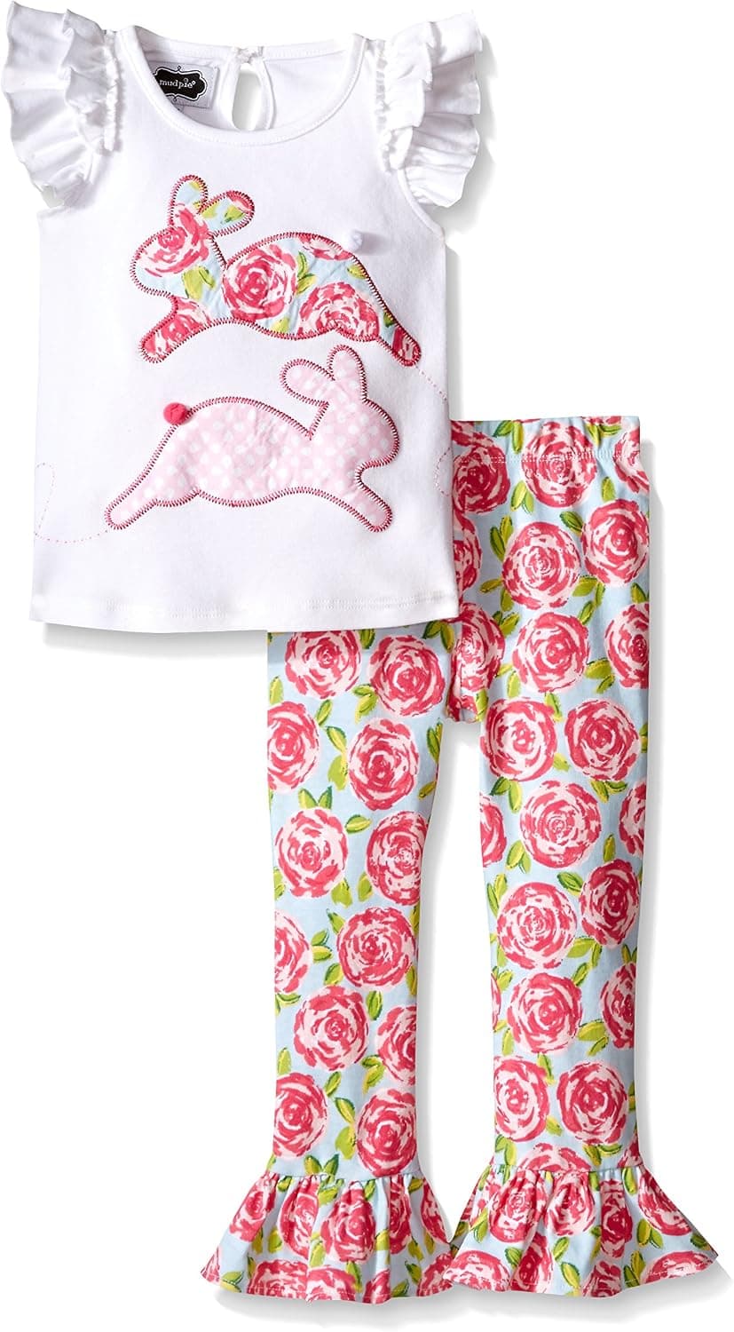 Mud Pie Baby Girls' Bunny Tunic and Legging Set