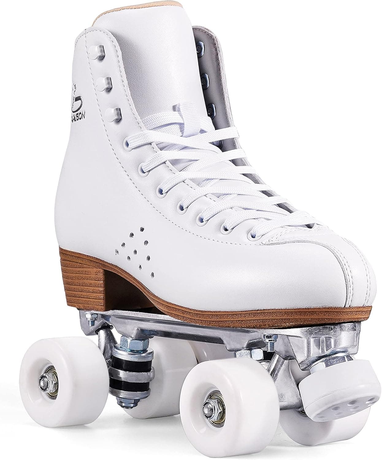 PAPAISON Roller Skates for Women and Men, Deluxe 2 Layer Microfiber Leather Double Row-Classic Roller Skates for Girls, Professional Outdoor Indoor Quad-Skates for Kids & Adults…