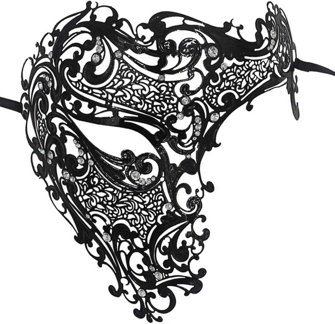 Coddsmz Half Face Mask Lady Masquerade Halloween Mardi Gras Laser Cut Mask