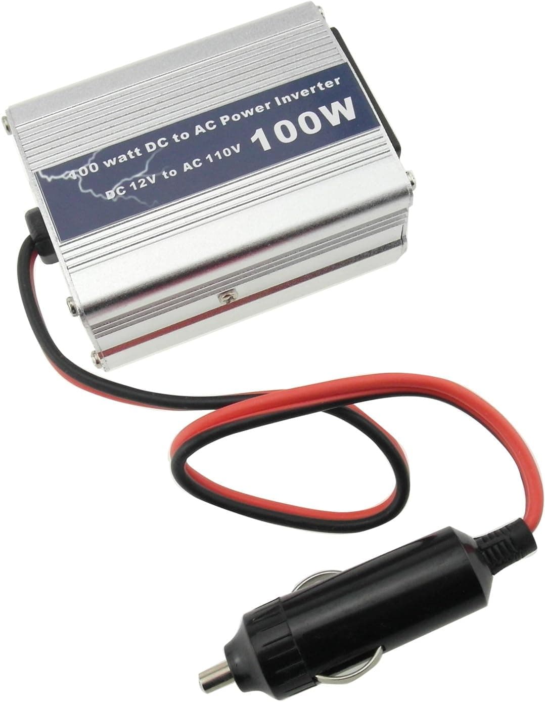 100W Power Inverter Car DC 12V to AC 110V US Outlet 5V USB Port for Laptop Phone Freezer etc (100W)