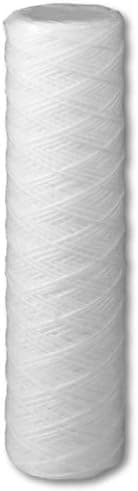 Genesis Water Technologies GWT-P-10P-1 Polypropylene String-Wound Depth Replacement Sediment Filter Unit with One Micron Rating Measuring 10-Inch X 2.5-Inch