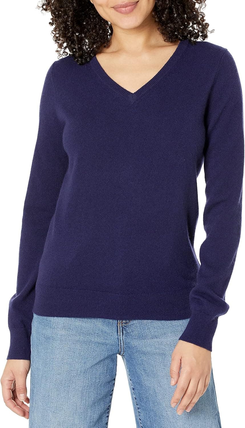 Meraki Women's Cashmere V Neck Sweater