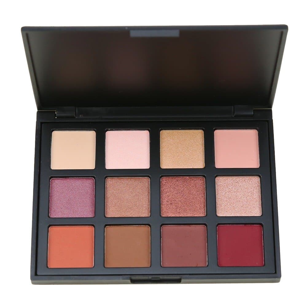MISKOS 12 Color Nature Eyeshadow Palette Red Pigmented Shimmer Glow Eye Shadow Waterproof Makeup Pallet Naked Cosmetic Set