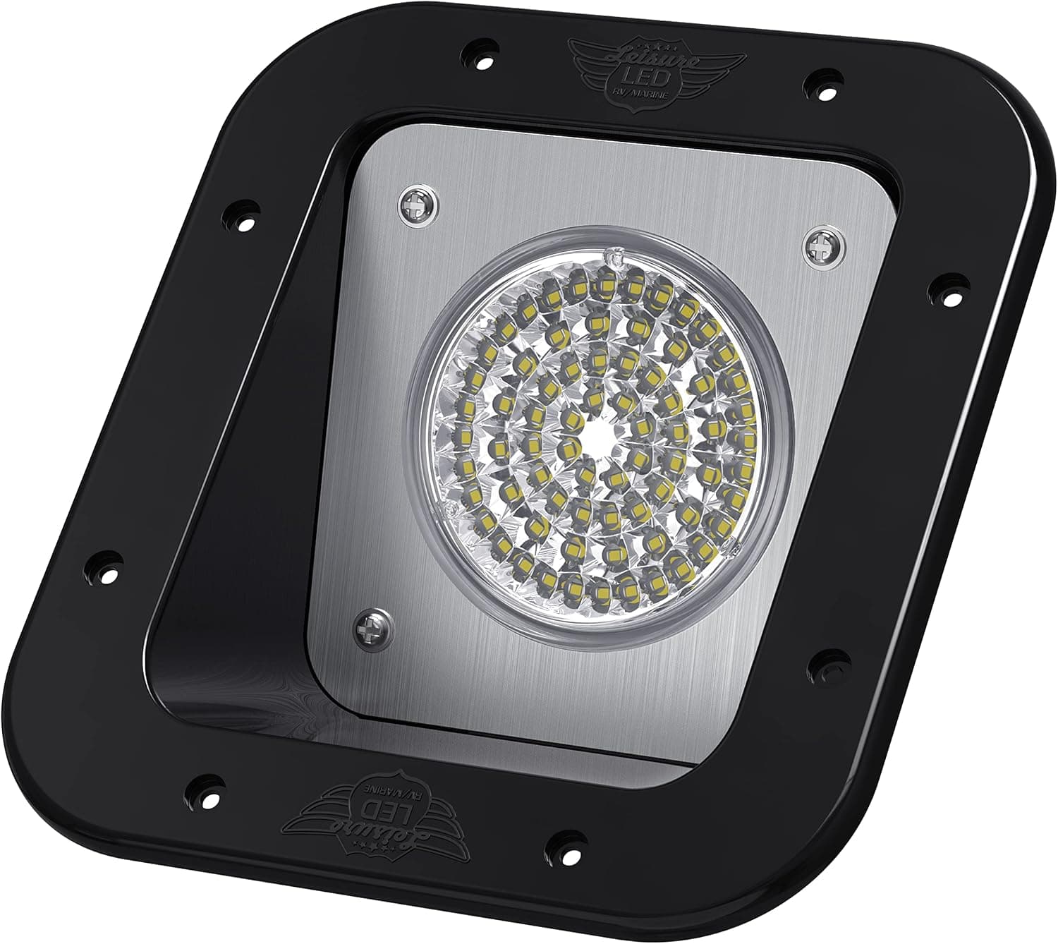 Leisure LED RV Exterior Flood Porch Utility Light - Black 12v 1100 Lumen Lighting Fixture Replacement Lighting for Weekend Warrior RVs, Trailers, Campers, 5th Wheels (Black)