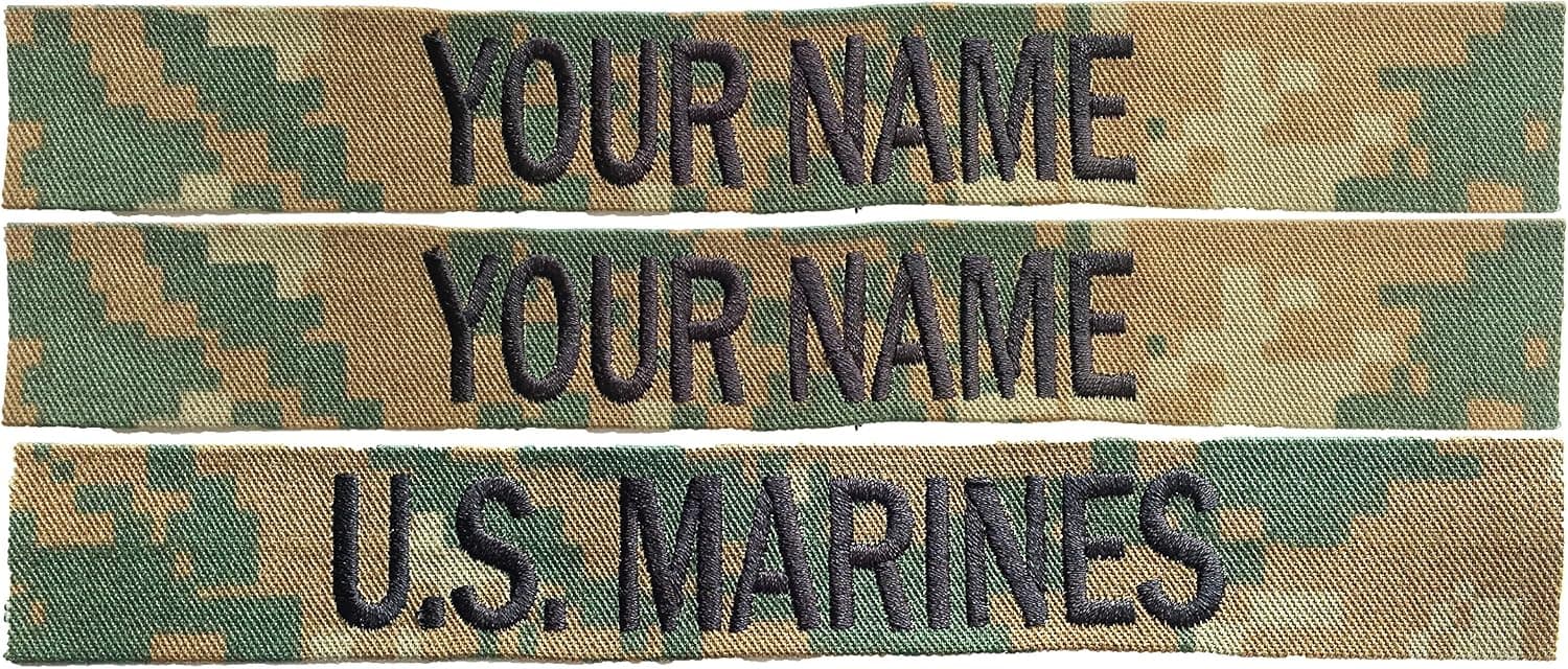 Custom Woodland MARPAT 3 Piece Tapes ((SEW ON))
