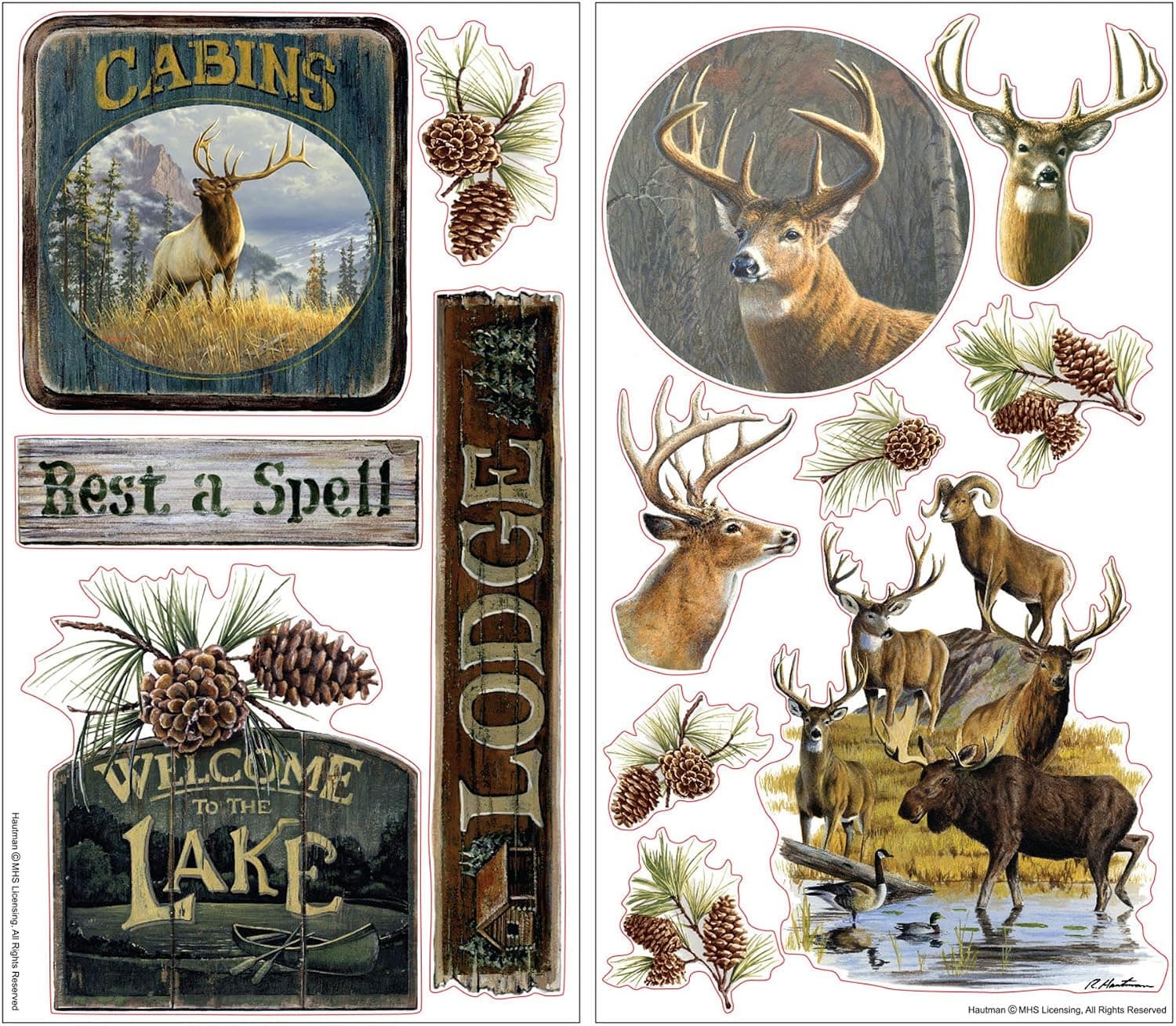 Wall Pops WD1360 Lodge Wall Decals