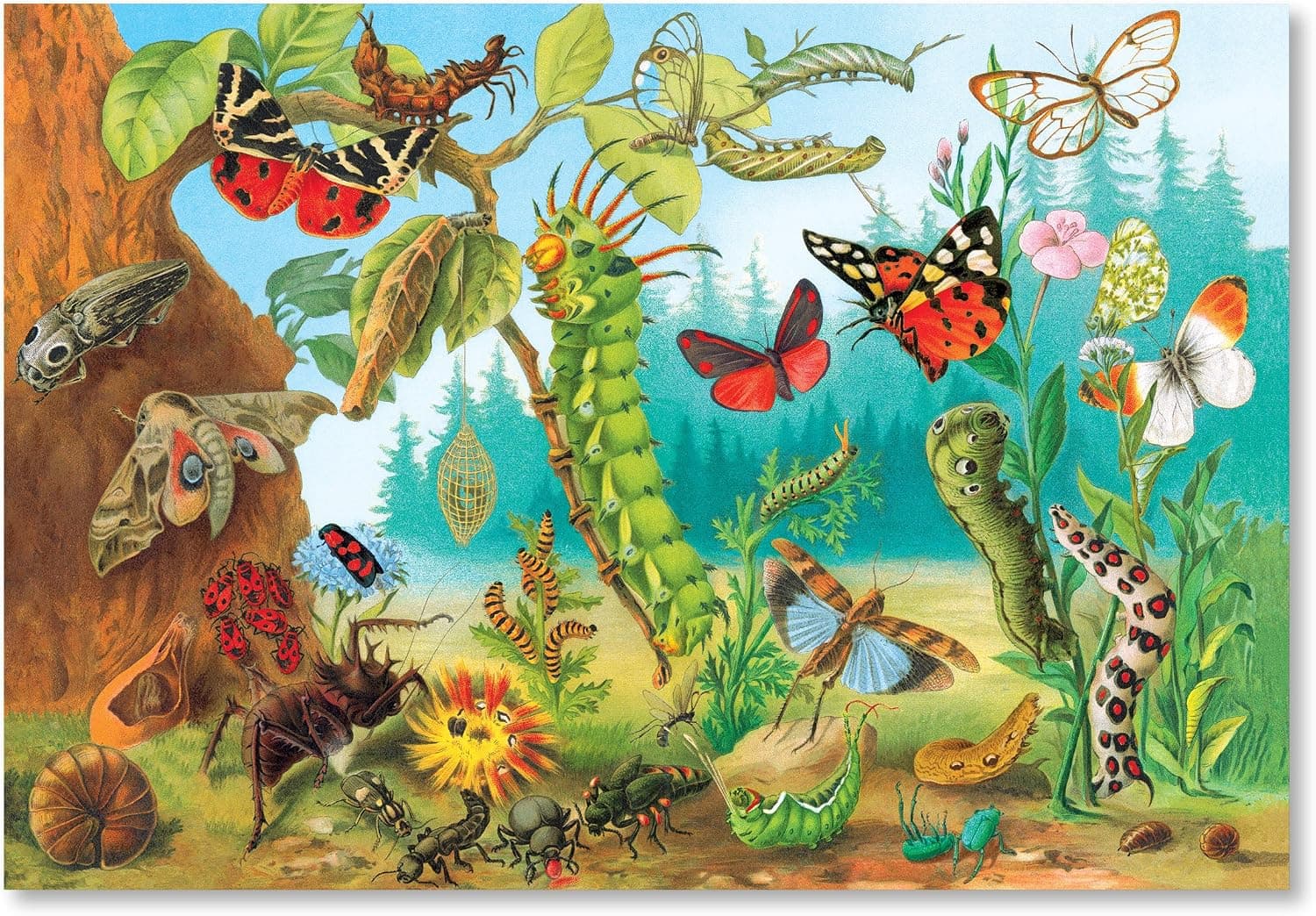 eeBoo Garden Creatures Puzzle, 2000 Pieces