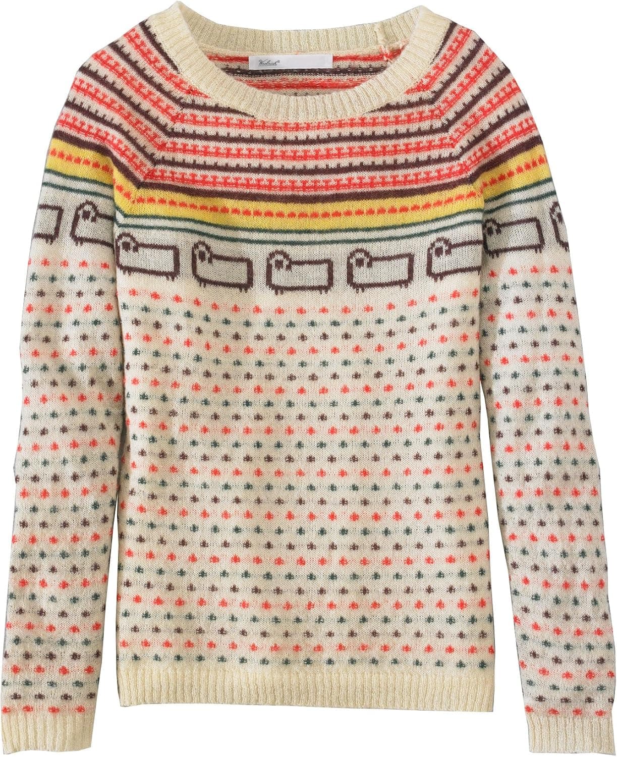 Woolrich Women's Bateau Fair Isle Mohair Sweater