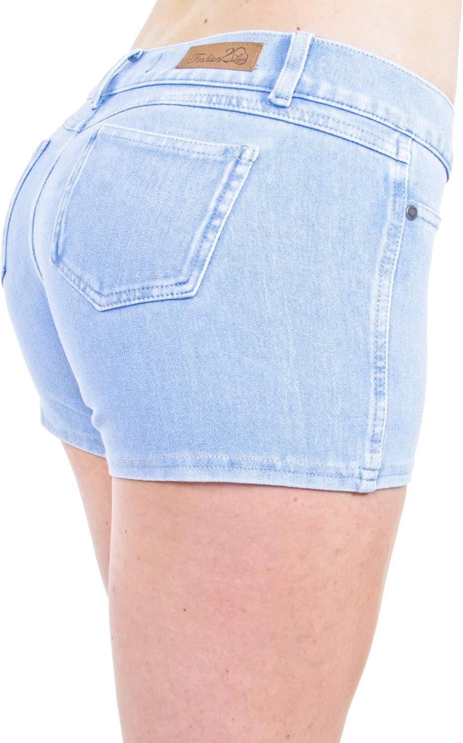 Basic Juniors Booty Shorts Stretch French Terry with Gentle Butt Lift Stitching