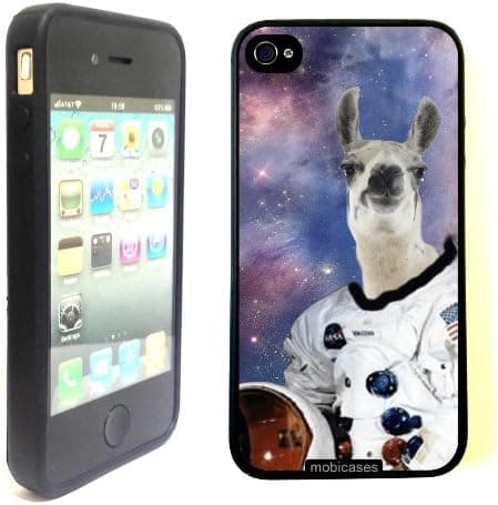 Hipster Astronaut Llama Galaxy iPhone 4 Case - For iPhone 4/4S/4G - Designer TPU Case Verizon AT&T Sprint